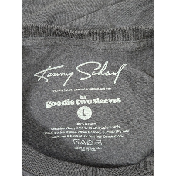 Kenny Scharf Goodie shirt mens L Two Sleeves Long Sleeve Graphic Black Artist - Picture 3 of 11